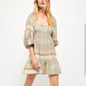Free People All Lined Up Mini Dress